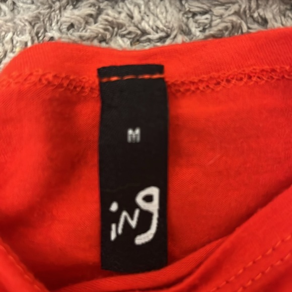 Ing Red Draped Short Sleeve Blouse - Picture 8 of 13